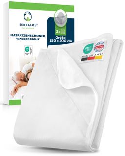 Sensalou Matratzenschoner wasserdicht 120 x 200 cm Matratzenschutzauflage 2er Set