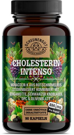 Scheunengut® CHOLESTERIN INTENSO | Einzigartiger Komplex mit Monacolin K aus rotem Reis