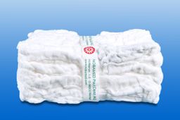 NOBA Bauchtuch vorgewaschen weiß mit Schlaufe 4-lagig 20 cm x 30 cm 20 Stück