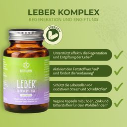 BitterLiebe - Leber* Kapseln - Leberkur - natürliche Unterstützung der Leberfunktion* mit Cholin