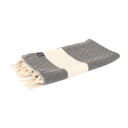 Welltouch Pestemal Hamam Saunatuch DIAMANT, Baumwolle, anthrazit/natur