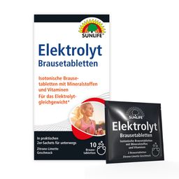 SUNLIFE® Elektrolyte Brausetabletten isotonisch Zitrone-Limette Dextrose Party Reisen Sport