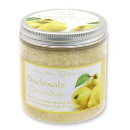 Badesalz Quitte Glas mit Bio Schafmilch