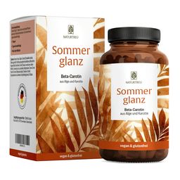 Haut Vitamin C Beta Carotin Biotin Kupfer Pflege Glow 90 vegane Kapseln Sommerglanz NATURTREU®