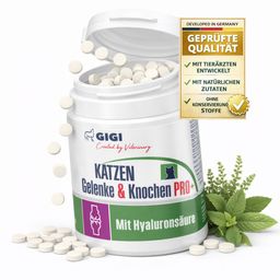 Katzen Gelenke & Knochen PRO+ Gelenktabletten mit Hyaluronsäure Für Vitalität & Kraft GIGI VET
