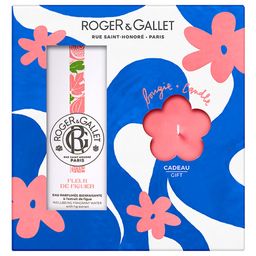 Roger & Gallet Fleur de Figuier Coffret Eau Parfumée Bienfaisante  + Duftkerze 8 Offerte