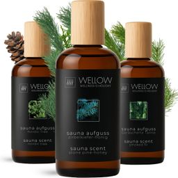 Wellow Sauna-Aufguss 3er Set - Holzig & Erdend