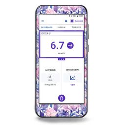 Diasticker® Omnipod 5 Sticker "Purple Flowers"