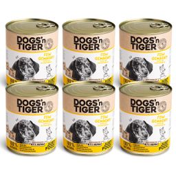 Dogs’n Tiger Junior, Welpen Premium Hundefutter, Nassfutter, Fein Gemacht, Huhn & Süßkartoffel