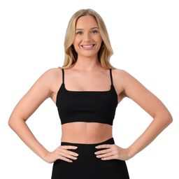 GymBeam Sport-BH Frauen nahtlos mit verstellbaren Trägern NEO Black