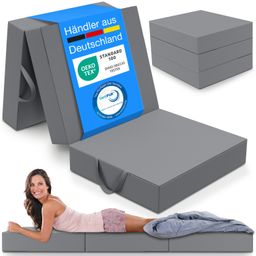 ELONEO Klappmatratze 15 cm dick, waschbar, versch. Größen & Farben, geeignet für Hausstauballergiker