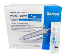 Romed Einmalspritzen mit Einmalkanülen 3-teilig steril