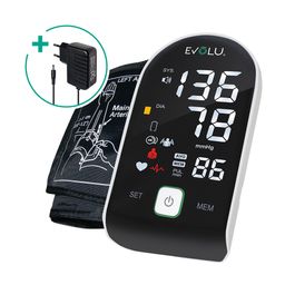 EVOLU INTELLIGENT Oberarm-Blutdruckmessgerät black mit Bewegungssensor + Arrhythmie-Erkennung