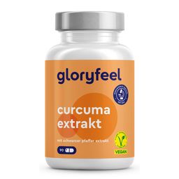 gloryfeel® Curcuma Extrakt 17000mg - 95% Extrakt + Schwarzer Pfeffer + Piperin