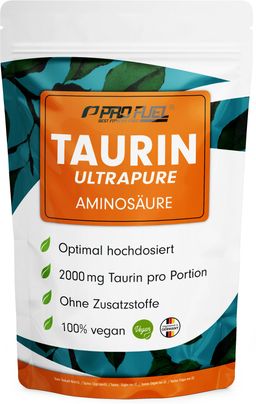 ProFuel - Taurin Pulver 1kg - optimal hochdosiert mit 2000 mg Taurin pro Tag