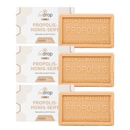 bedrop Vorteilsset: Propolis-Honig-Seife natürliche Handseife / Körperseife im 3er Set
