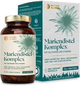 NATURE BASICS® - Natürliches Mariendistel Komplex mit Silymarin & Cynarin Vegan