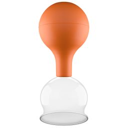 Pulox Schröpfglas aus Echtglas mit Saugball - 52mm in Braun