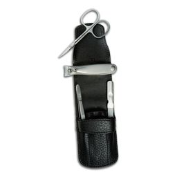 DREITURM Solingen  Maniküre Etui mit Knipser & Hautschere – Nero