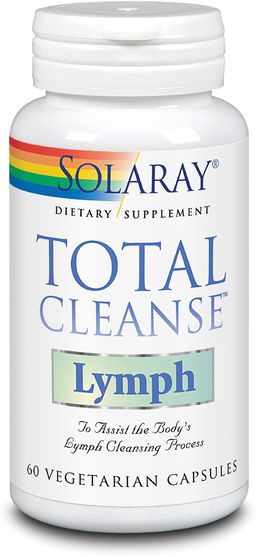 Solaray Total Cleanse Lymphe Kapseln, pflanzlicher Kräuterkomplex, mit Rotklee & Rosskastanie, vegan