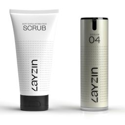 LAYZIN Vorteilset – Anti- Aging Gesichtsscrub + Hautrepair-Serum