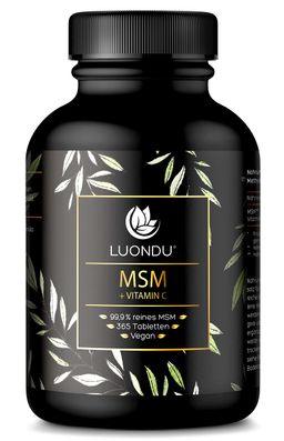 MSM + Vitamin C Hochdosiert - 365 Tabletten - Luondu®