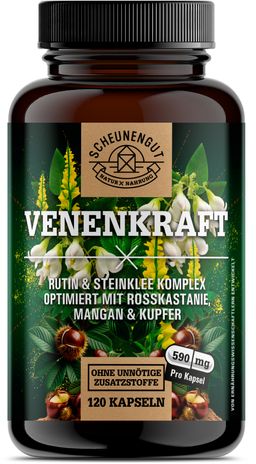 Scheunengut® VENENKRAFT | Hoch bioverfügbarer Rutin Steinklee Komplex | Einmalige Zusammensetzung