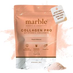 marble© Collagen Pro – Peach Hibiscus | Reines Weidekollagen mit Vitamin C, Zink & Biotin