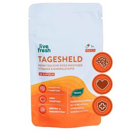 LiveFresh Multivitamin Kapseln Tagesheld - 19 essentielle Vitamine & Nährstoffe