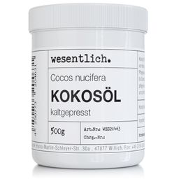 wesentlich. Kokosöl, kaltgepresst