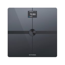 Withings Body Smart schwarz Personenwaage Körperwaage aus Glas WLAN Bluetooth