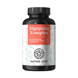 NATURE LOVE® Sägepalm Komplex - 120 Kapseln - Sägepalme (Saw Palmetto) mit 5% Phytosterolen