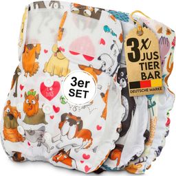 HUND IST KÖNIG® Windeln für Hündinnen, saugstarke Windeln, 3-Fach justierbar für festen Sitz