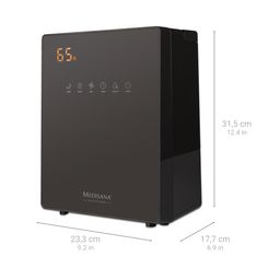 medisana AH 675 Ultraschall-Luftbefeuchter mit Hygrometer mit Fernbedienung