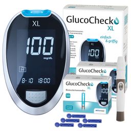 GlucoCheck XL Messgerät (mg/dl] + 110 Teststreifen