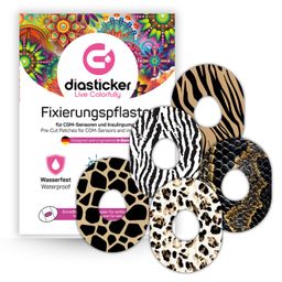 Diasticker® Dexcom G7 Fixiertapes "Mix-Paket Safari"