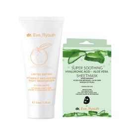 Dr. Eve_Ryouth Nachtfeuchtigkeitscreme +  Aloe Vera-Maske set
