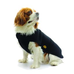 Fashion Dog Fleece-Hundemantel - Schwarz - 33 cm