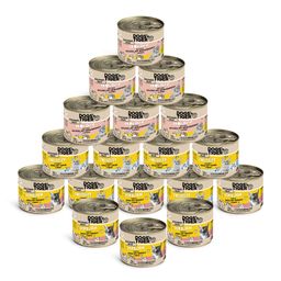 Dogs’n Tiger Adult Katzenfutter, Nassfutter, Schlemmerpaket, Huhn, Geflügel, Lachs, Karotte & Kürbis
