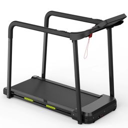 Laufband mit Lauffläche für Senioren, großes LCD-Display, langer Handlauf für mehr Stabilität