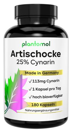 plantomol® Artischocken Kapseln - 100:1 Artischocken-Extrakt mit 113mg Cynarin pro Kapsel