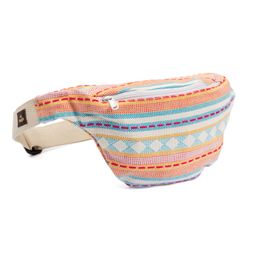bodhi ETHNO Collection: Bauchtasche Jacquard-Webstoff, apricot-hellblau gemustert, Hip Bag