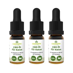 Cannalin - 3x CBD Öl für Katze mit Lachsöl - 2.5%