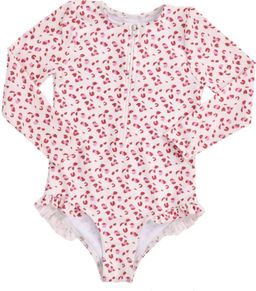 Swim Essentials LangarmUVBadeanzug für Mädchen alt Leoparden Muster /