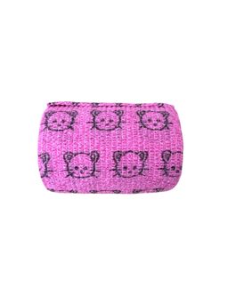 NatuSol Kohäsive Bandage violett m. Katzenmotiv, 5 cm x 4,5 m