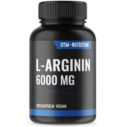 L-Arginin Hochdosiert - 365 Kapseln - 6000mg Arginin pro Tag - Gym Nutrition®
