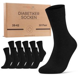Diabetiker Socken mit Komfortbund ohne Gummi & ohne Naht für Damen und Herren 10 Paar