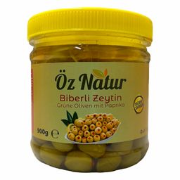 Öz Natur | Gefüllte Grüne Oliven mit roter Paprika