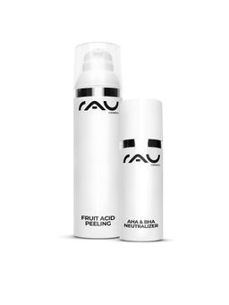 RAU Cosmetics Fruit Acid AHA, 2% BHA, PHA Fruchtsäurepeeling inkl. Neutralizer gegen Mitesser, Akne