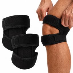 COOL-i 2er Set Patella Kniebandage, verstellbar, rutschfest & atmungsaktiv für Sport & Alltag